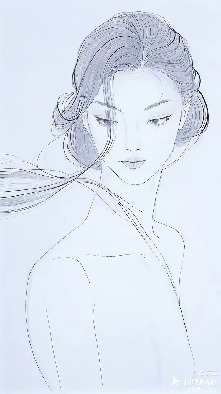 极简主义线条美女图:优雅与简约的颂歌